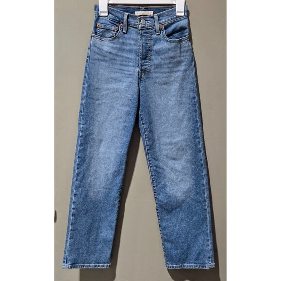 Levi's 726 Ultra High Rise Ribcage Straight Leg Ankle Jeans -- Women's 25 x 27 - Picture 2 of 9